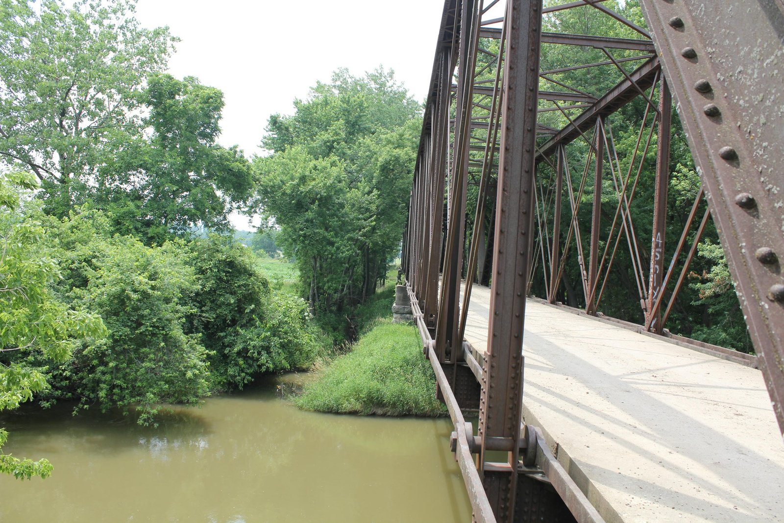 Looking west